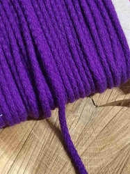 Šňůra oděvní bavlněná 4 mm barva fialová