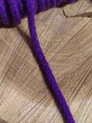 Šňůra oděvní bavlněná 4 mm barva fialová