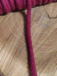 Šňůra oděvní bavlněná 4 mm barva bordó 
