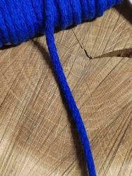 Šňůra oděvní bavlněná 4 mm barva modrá