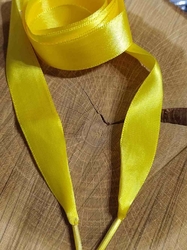 Saténové tkaničky do bot, tenisek a mikin délka 110 cm žlutá 