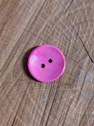 Dřevěný dekorační knoflík 20 mm růžová