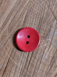 Dřevěný dekorační knoflík 20 mm červená