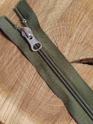 Zip spirálový šíře 5 mm délka 16 cm barva zelená khaki